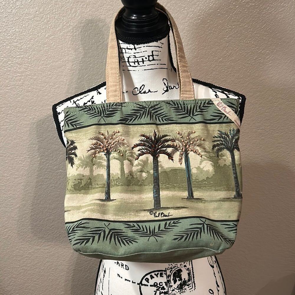 Paul Brent Signature Beaded Palm Tree Tote Sun 'N Sand Seaside Collection